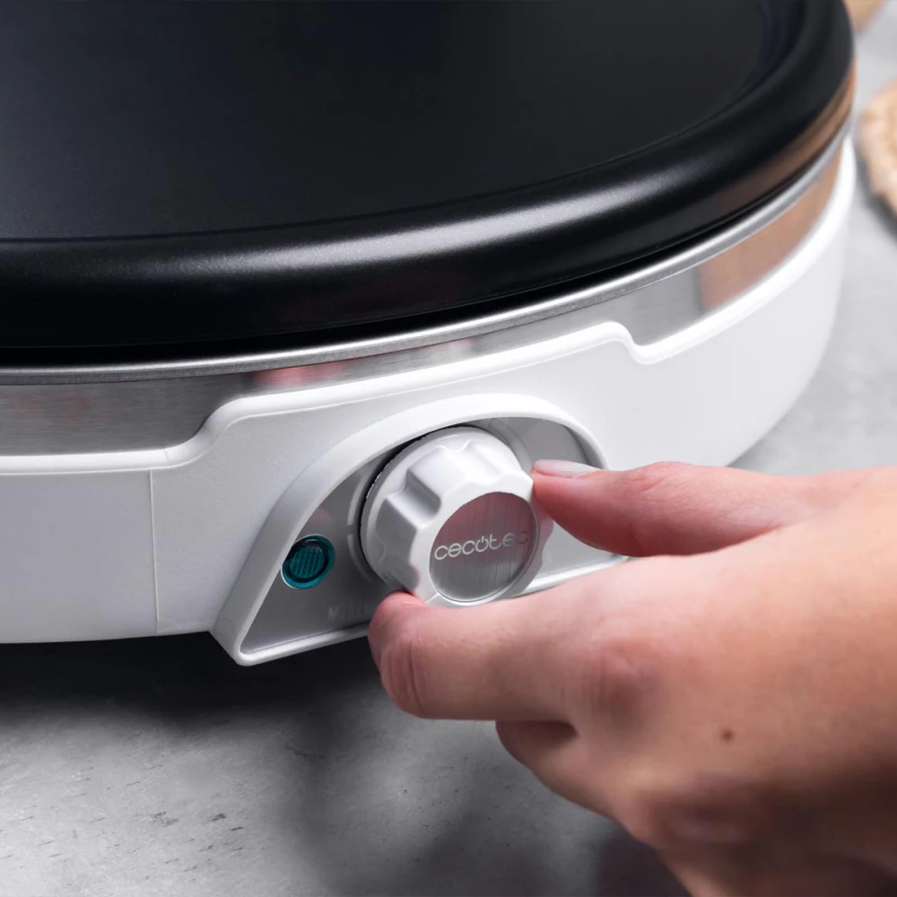 Fun Crepestone XL Inox CEC-08019 - XL Κρεπιέρα 38 Cm Λευκή 1350 W