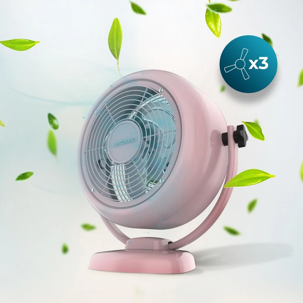 Energy Silence 800 Retro Desk Pink CEC-08207 - Επιτραπέζιος Ρετρό Ανεμιστήρας 20W | 20cm