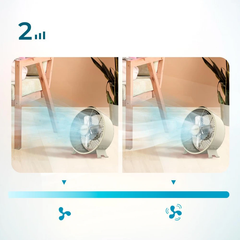 EnergySilence 400 Retro Desk Beige CEC-08211 - Επιτραπέζιος Ανεμιστήρας 25 W | 20cm