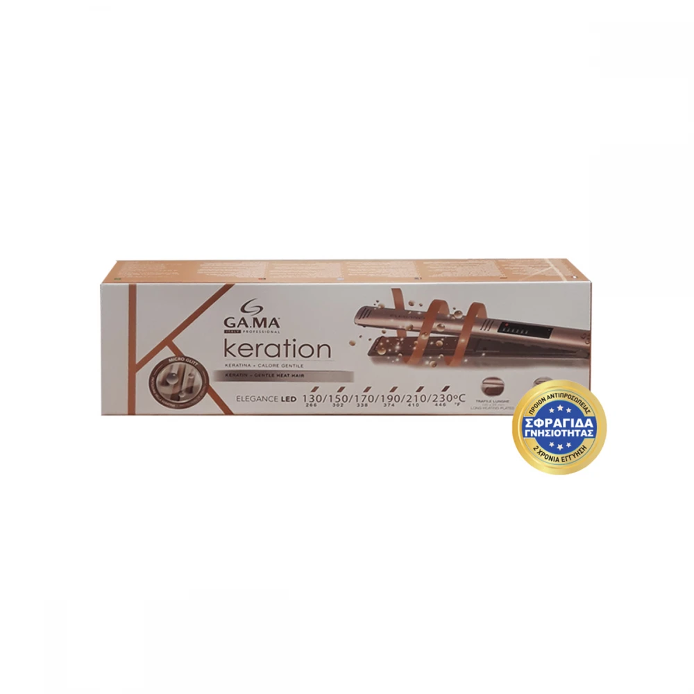 ELEGANCE LED KERATION - Ψηφιακή Πρέσα Μαλλιών Με Πλάκες Με Επίστρωση Micro Glitt 230˚C