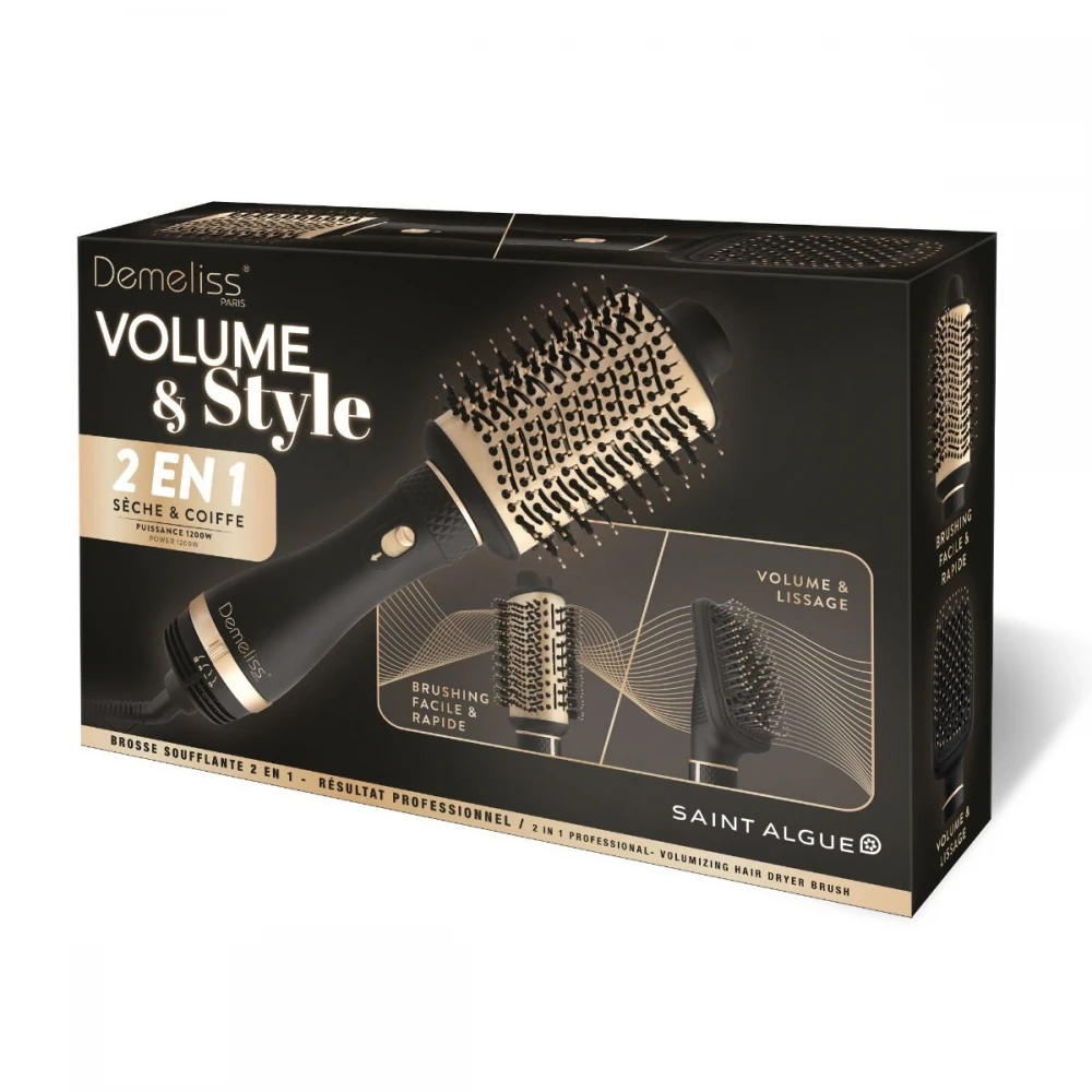 2 IN 1 VOLUME & STYLE - Ηλεκτρική Βούρτσα Με Αέρα Για Στέγνωμα, Ίσιωμα & Όγκο 1200 W