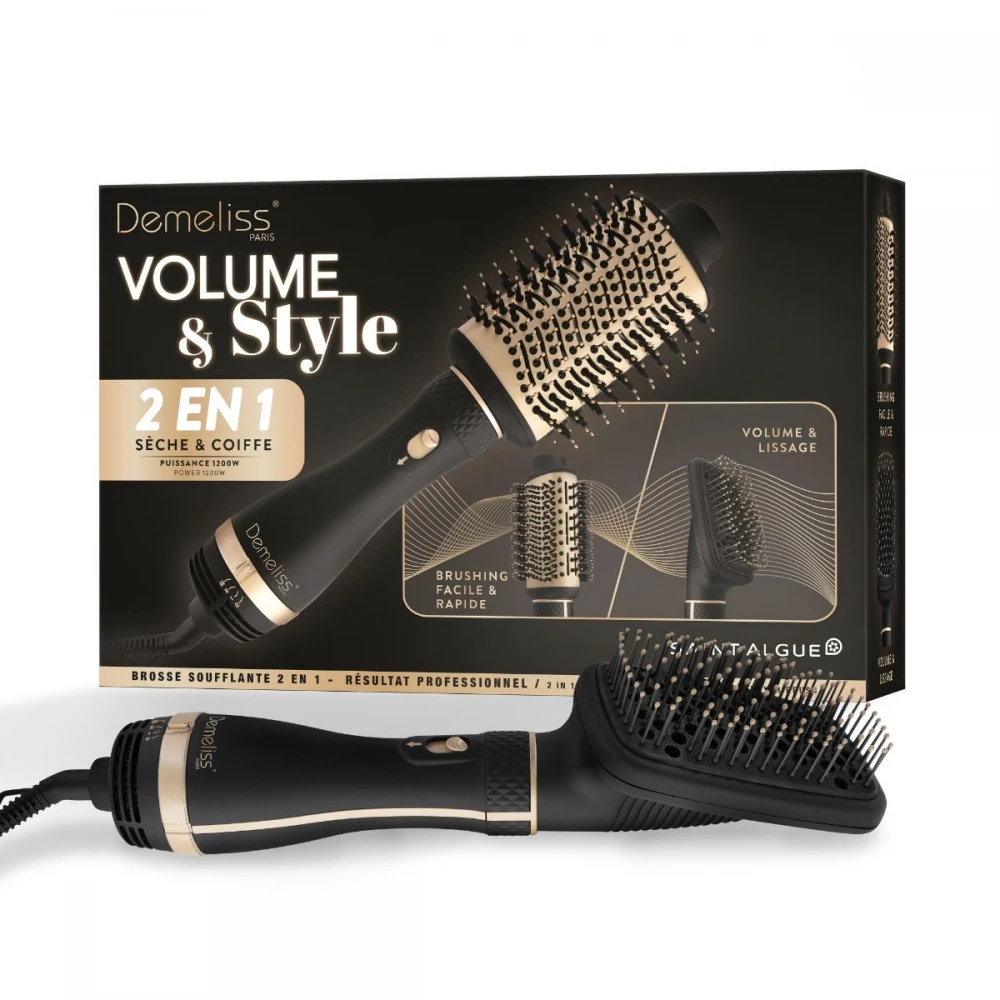 2 IN 1 VOLUME & STYLE - Ηλεκτρική Βούρτσα Με Αέρα Για Στέγνωμα, Ίσιωμα & Όγκο 1200 W