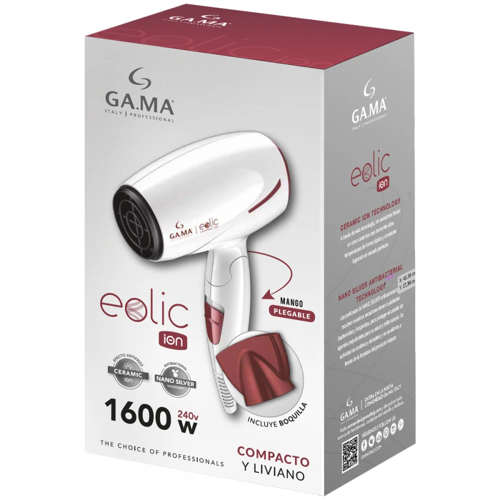 EOLIC CERAMIC ION - Πιστολάκι Μαλλιών Ταξιδιού 1600 W