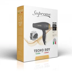 Supreme Black Luxury Line - Επαγγελματικό Πιστολάκι Μαλλιών Με 2 Στόμια & Φυσούνα 2500 W