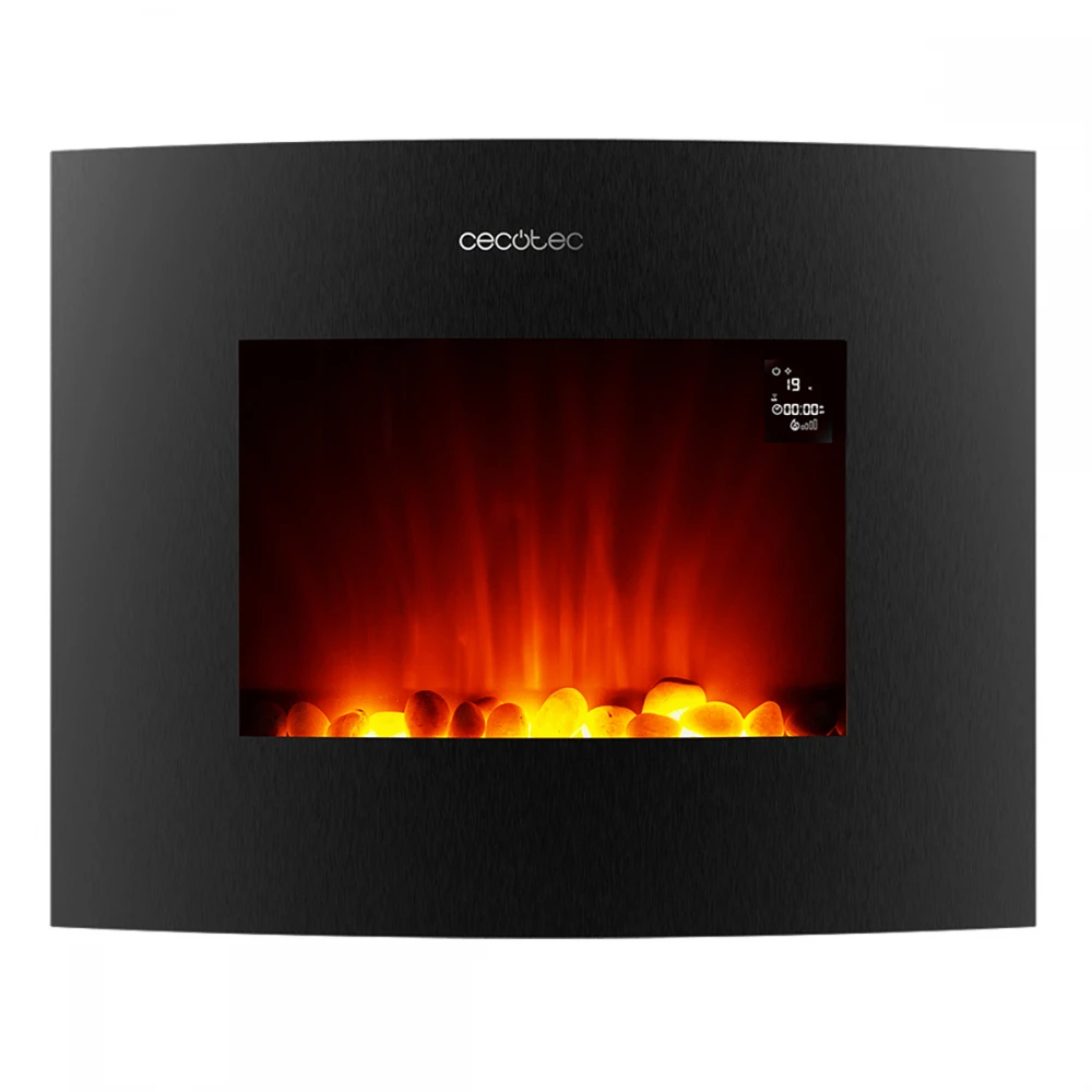 Ready Warm 2650 Curved Flames Connected CEC-05814 - Ηλεκτρικό Τζάκι Επιτοίχιο 2000 W (52 x 66 cm) με Wi-Fi Και Τηλεχειριστήριο