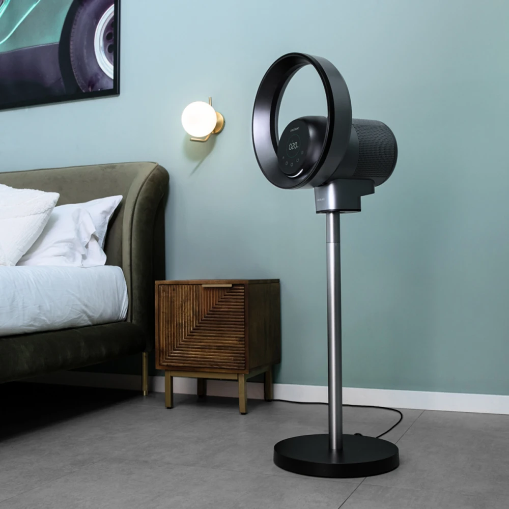 TotalPure 2in1 MoonStyle Dark CEC-08249 - WI-FI Ανεμιστήρας Ορθοστάτης & Καθαριστής αέρα 35 W, χωρίς Φτερωτές, με Τηλεχειριστήριο.