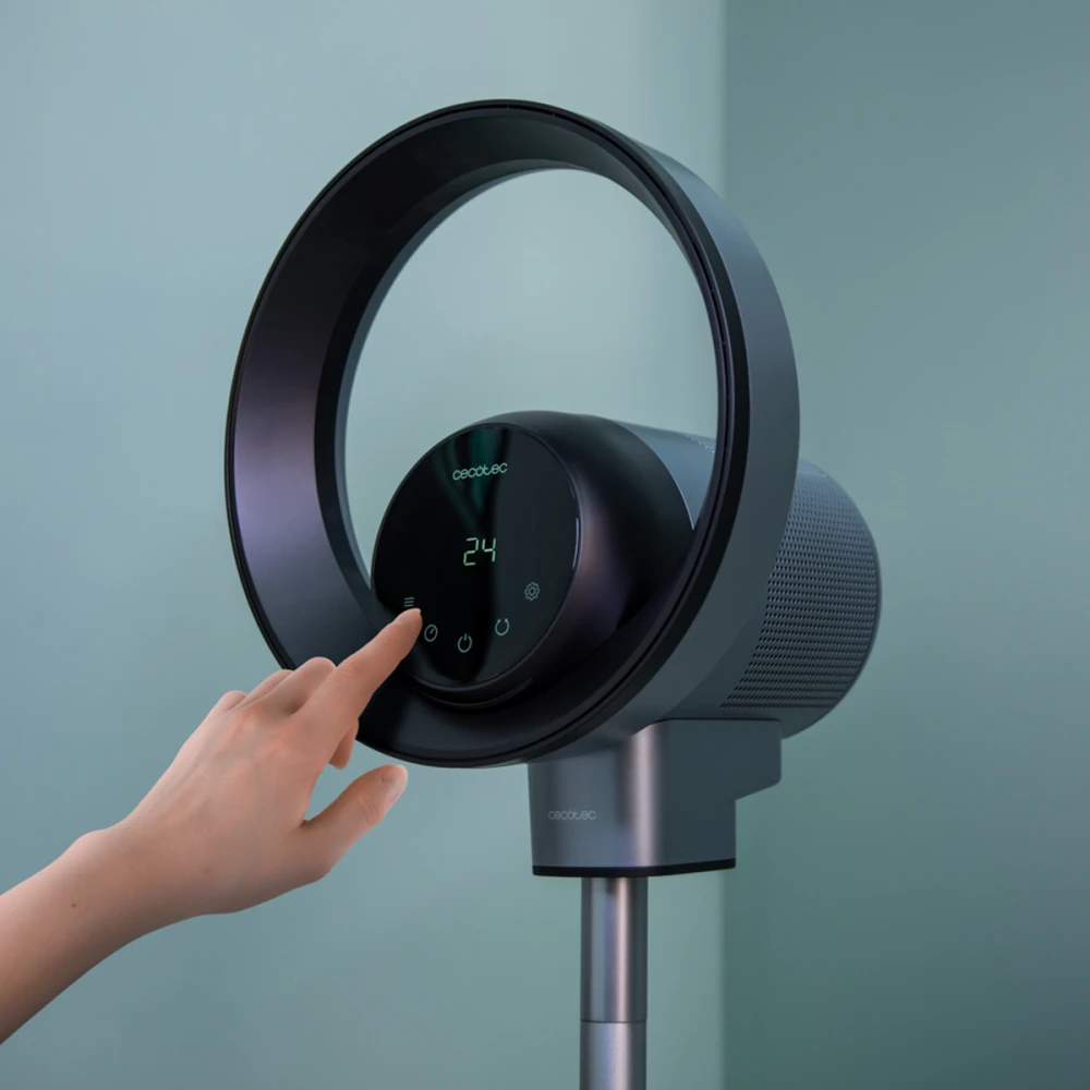 TotalPure 2in1 MoonStyle Dark CEC-08249 - WI-FI Ανεμιστήρας Ορθοστάτης & Καθαριστής αέρα 35 W, χωρίς Φτερωτές, με Τηλεχειριστήριο.