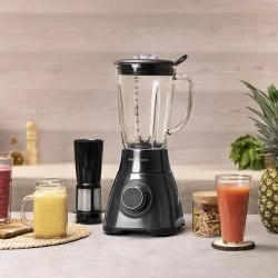 Power Black Titanium 2500MAX PerfectMix CEC-04141 - Μπλέντερ για Smoothies με Γυάλινη Κανάτα 1.8 Lt 1500 W Γκρι