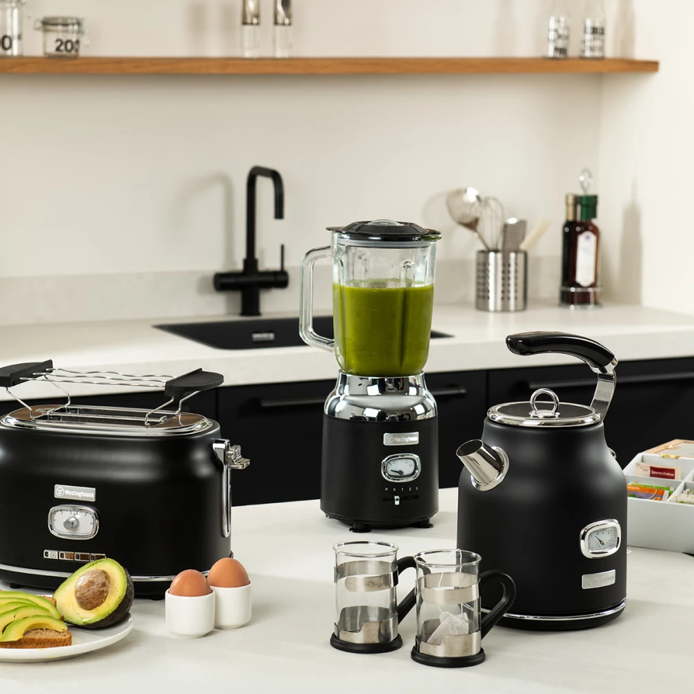 WKBE221BK - Μπλέντερ Με Γυάλινη Κανάτα 1. 5 Lt 600 W Μαύρο Retro Series