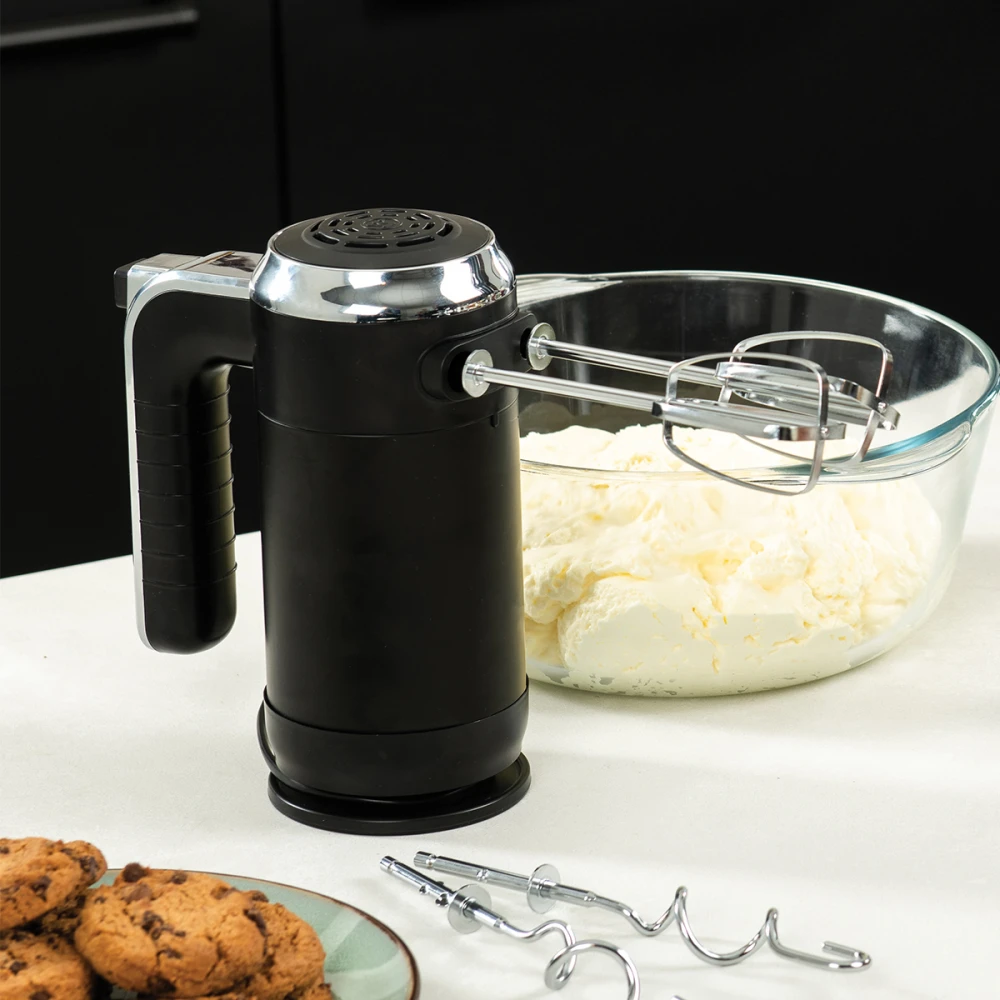 WKHM250BK - Μίξερ Χειρός 350 W Μαύρο Με Βάση Τοποθέτησης Retro Series