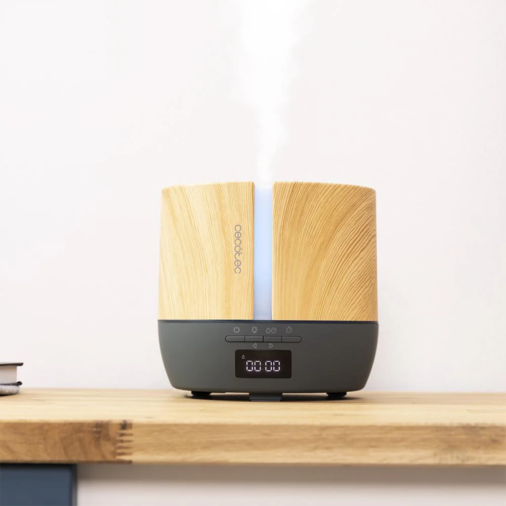 PureAroma 550 Connected Grey Woody CEC-05648 - Ηλεκτρικός Υγραντήρας Και Διαχυτής Αρώματος 500 ml Με Ηχείο