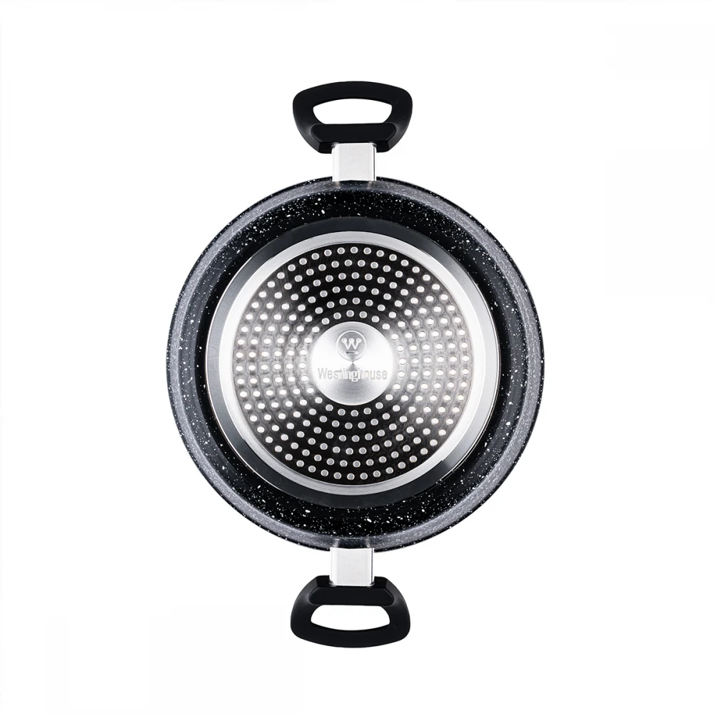 WCCC0009028MBB - Βαθιά Κατσαρόλα Από Αλουμίνιο 7. 1 Lt / 28 cm Με Αντικολλητική Επίστρωση Μάρμαρου & Γυάλινο Καπάκι