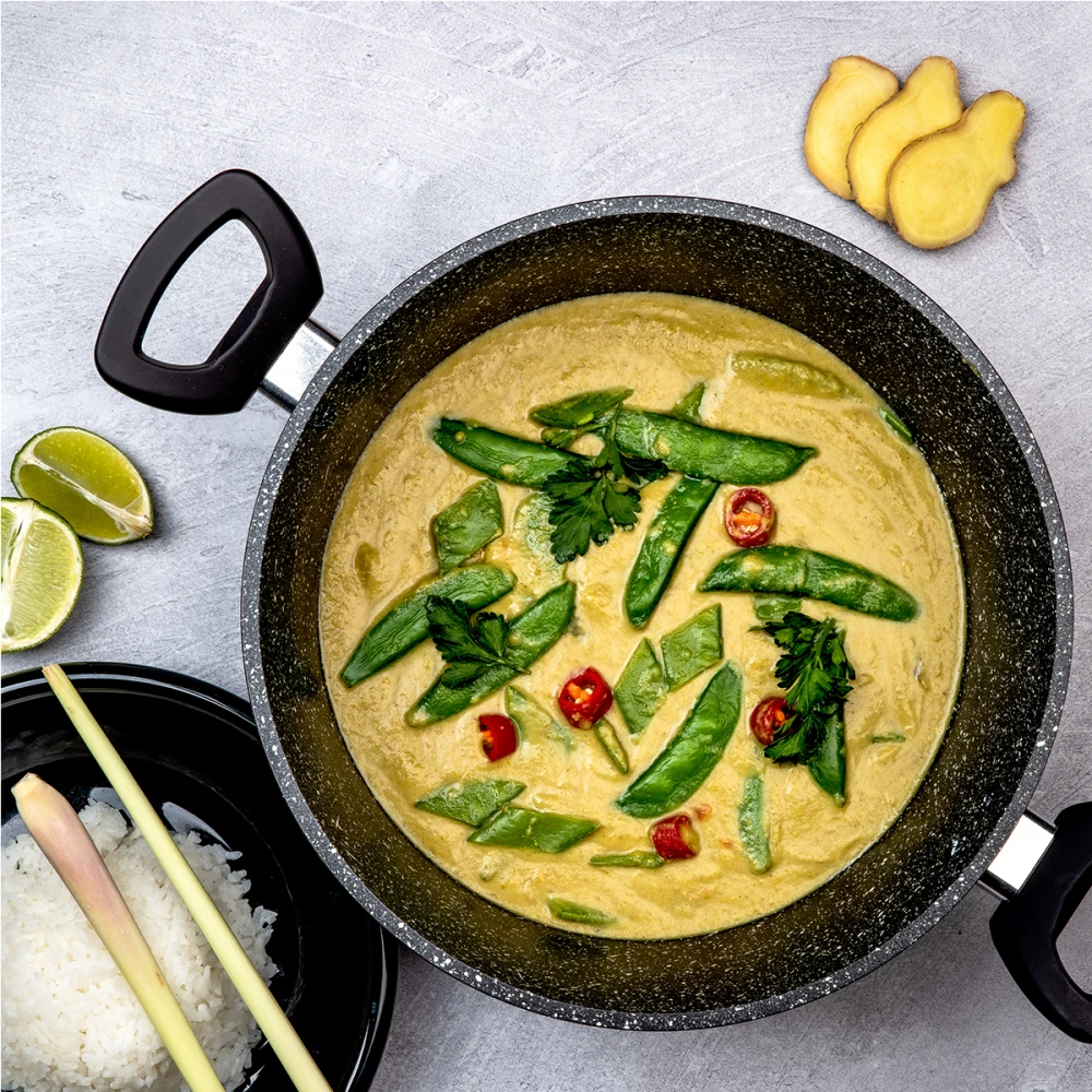 WCCC0009028MBB - Βαθιά Κατσαρόλα Από Αλουμίνιο 7. 1 Lt / 28 cm Με Αντικολλητική Επίστρωση Μάρμαρου & Γυάλινο Καπάκι