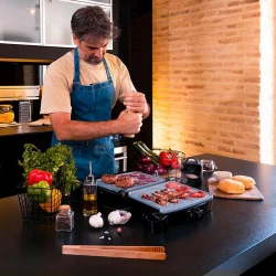 Rock’nGrill 2000 Stone Ceramic Mix&Grill CEC-03193 - Τοστιέρα Γκριλιέρα 2000 W Ασημί