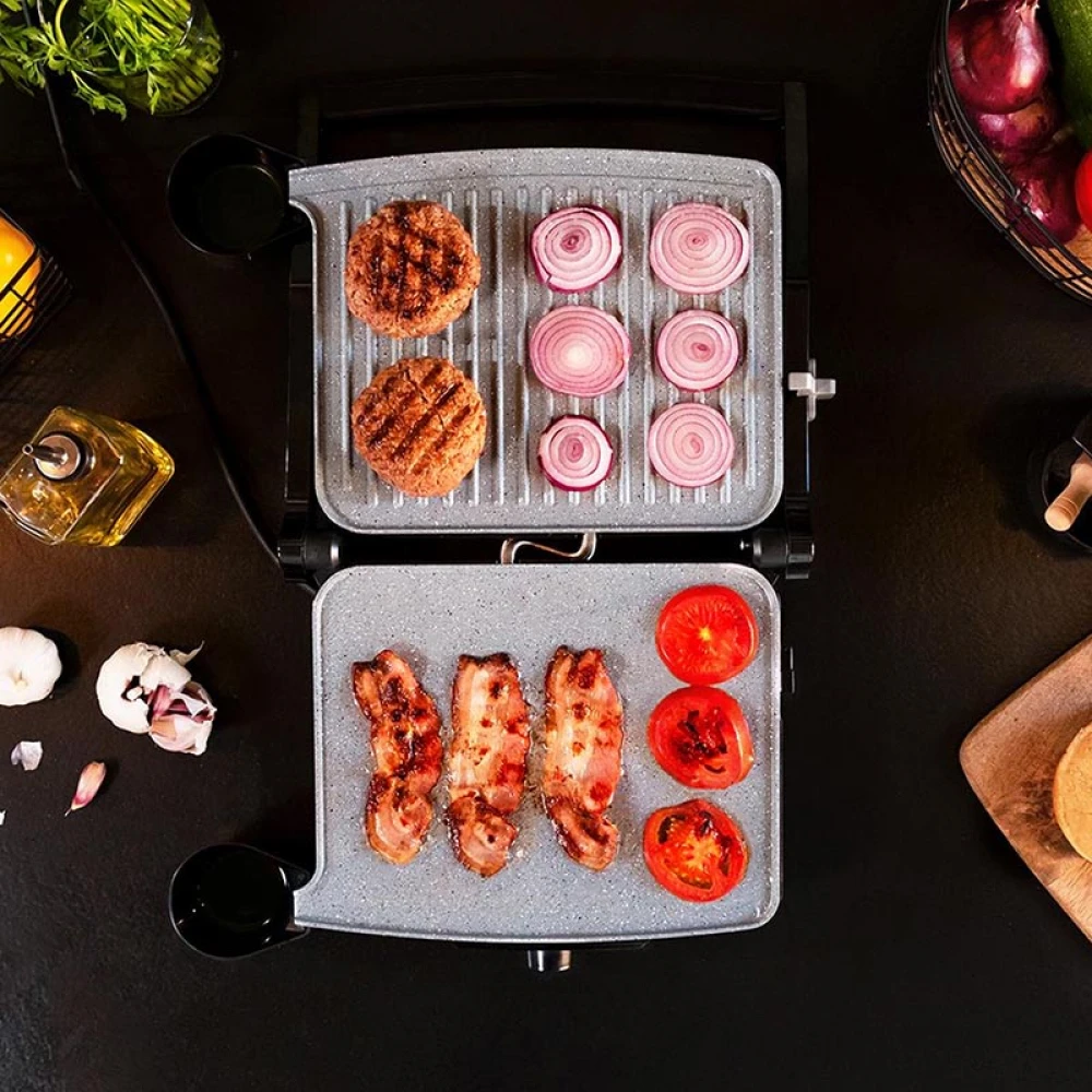 Rock’nGrill 2000 Stone Ceramic Mix&Grill CEC-03193 - Τοστιέρα Γκριλιέρα 2000 W Ασημί