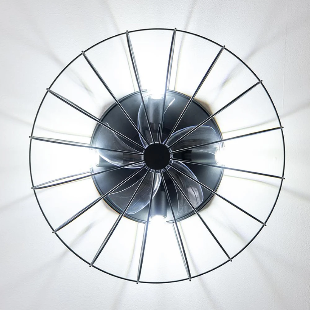 ENERGYSILENCE LAMPAERO 600 NATURAL WICKER 08642 - Ανεμιστήρας Οροφής 2 σε 1 20W