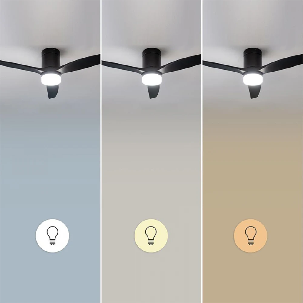 ENERGYSILENCE AERO 5600 AQUA BLACK&BLACK CONNECTED 08524 - Ανεμιστήρας Οροφής Wi-Fi IP44 με Τηλ/ριο 40W