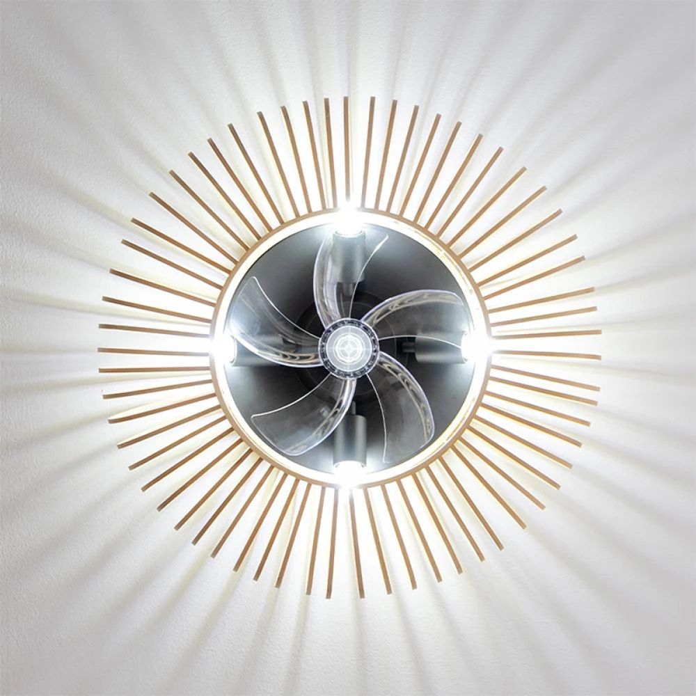 ENERGYSILENCE LAMPAERO 600 NATURAL LIGHTWOOD 08643 - Ανεμιστήρας Οροφής 2 σε 1 20W