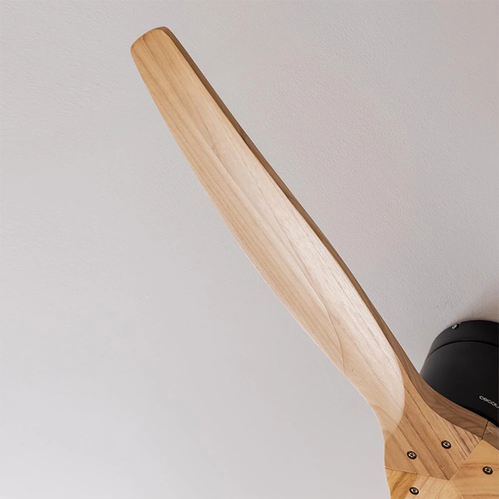 ENERGYSILENCE AERO 5500 AQUA BLACK&LIGHTWOOD CONNECTED 08520 - Ανεμιστήρας Οροφής Wi-Fi IP44 με Τηλ/ριο 40W