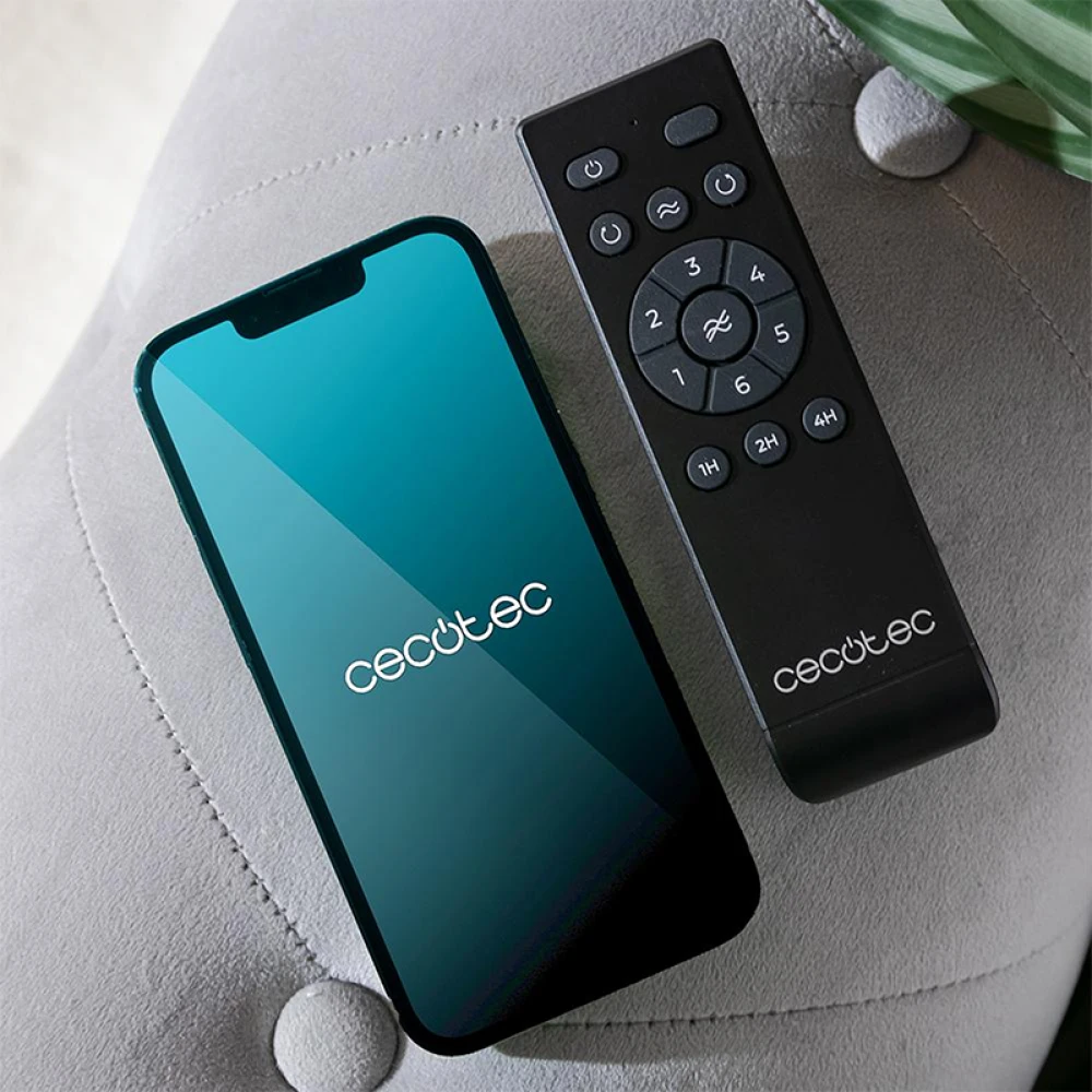 ENERGYSILENCE AERO 5500 AQUA BLACK&LIGHTWOOD CONNECTED 08520 - Ανεμιστήρας Οροφής Wi-Fi IP44 με Τηλ/ριο 40W