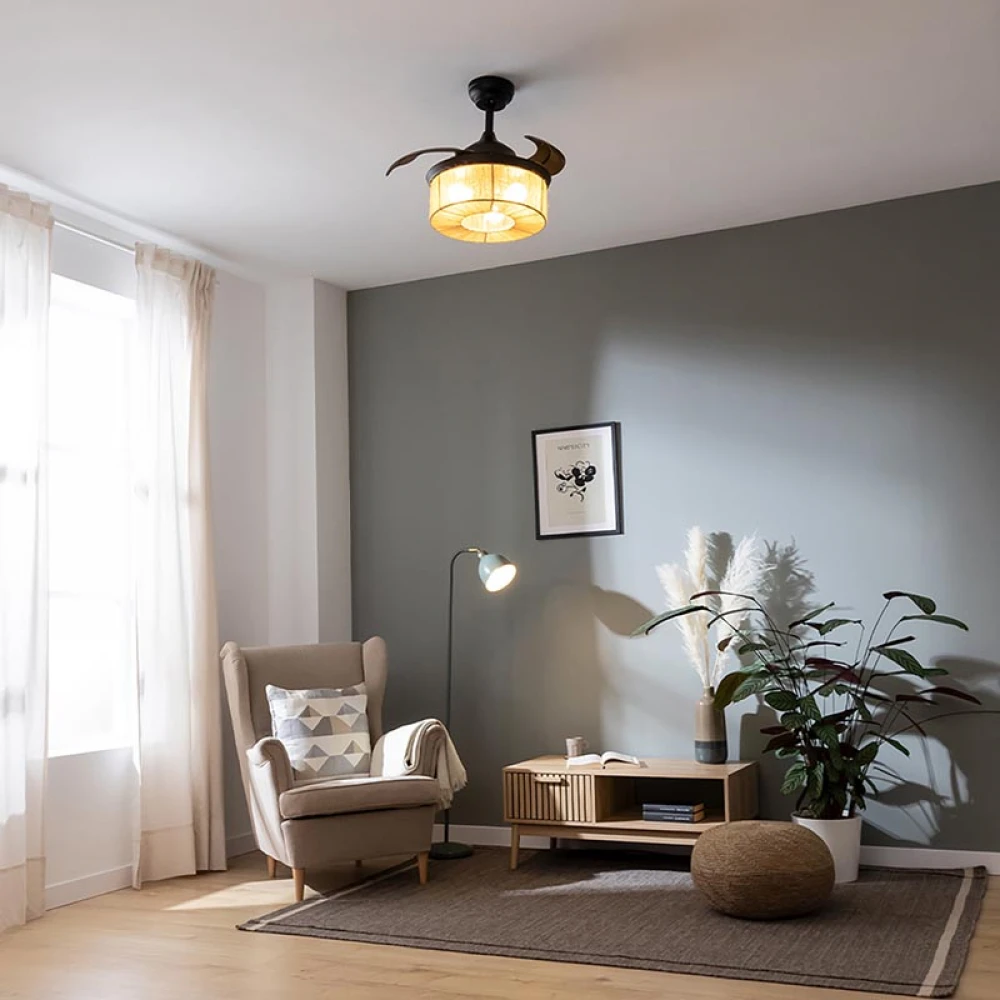 ENERGYSILENCE AERO 3600 INVISIBLE NATURAL STYLE 08624 - Ανεμιστήρας Οροφής 2 Σε 1 με Τηλεχειριστήριο 25W