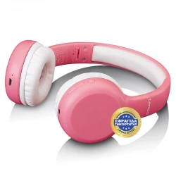 HPB-110PK - Ασύρματα / Ενσύρματα Over Ear Παιδικά Ακουστικά Με Bluetooth & 200 Ώρες Λειτουργίας Ροζ