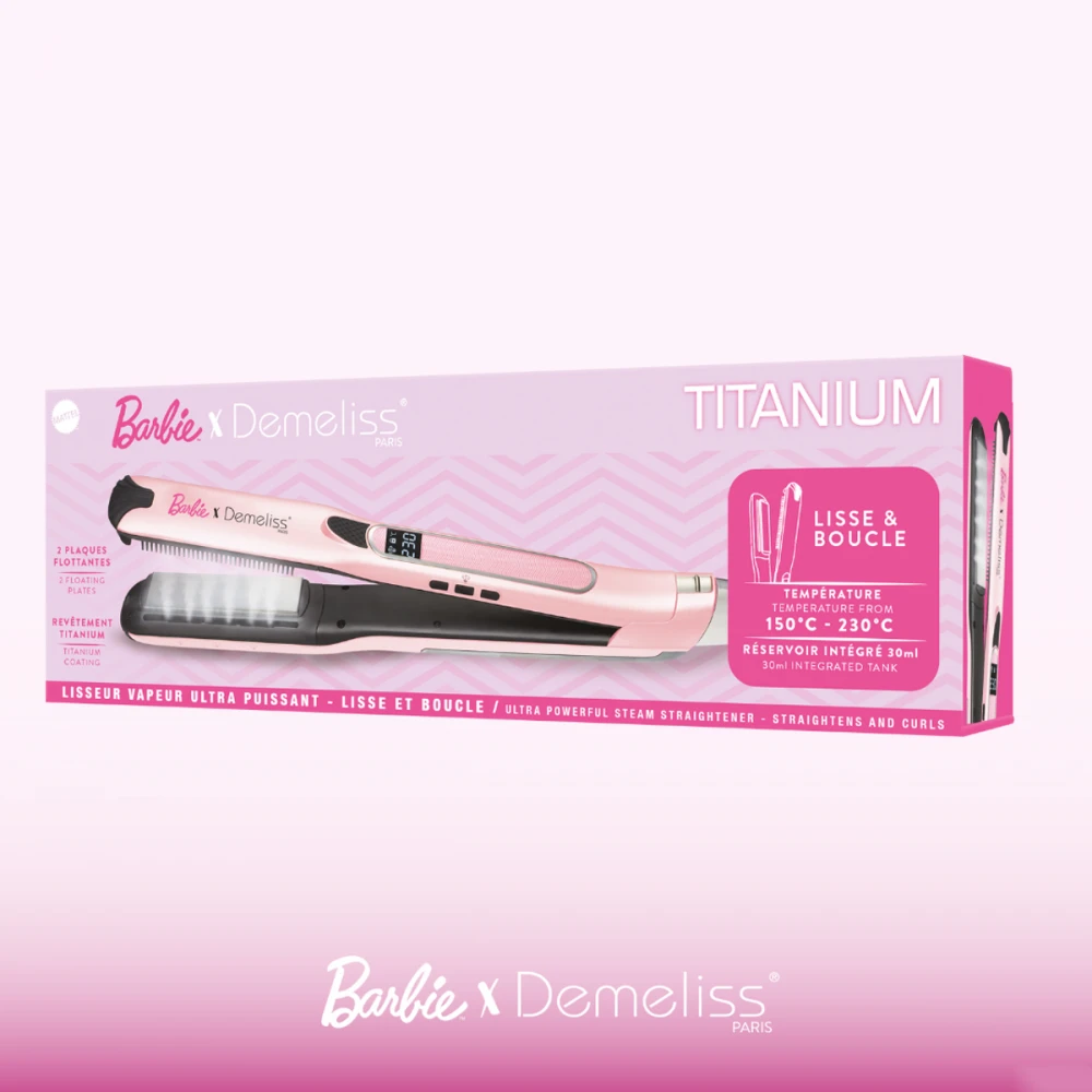 BARBIE TITANIUM SA-2202 - Ψηφιακή Πρέσα Μαλλιών Με Ατμό & Πλάκες Τιτανίου 230˚C