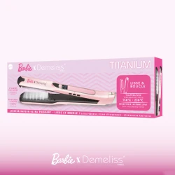 BARBIE TITANIUM SA-2202 - Ψηφιακή Πρέσα Μαλλιών Με Ατμό & Πλάκες Τιτανίου 230˚C