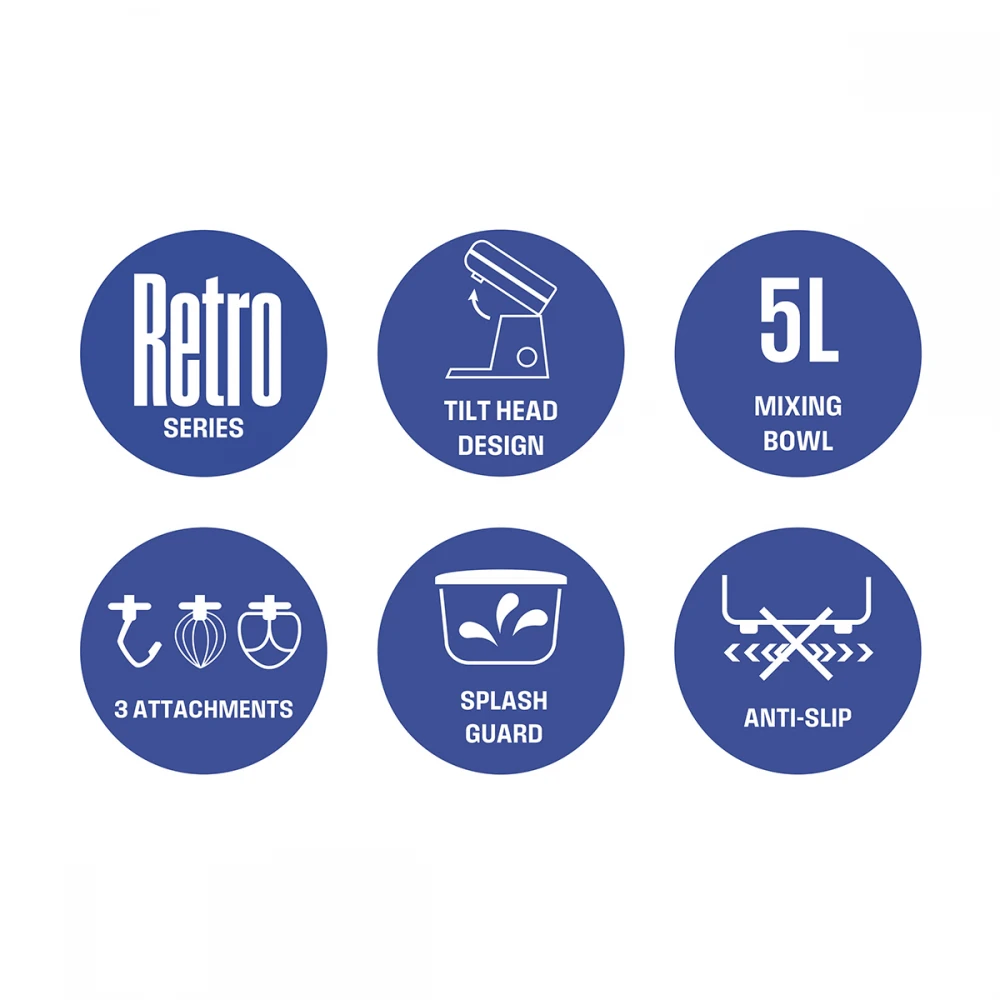 WKSMXR498BK - Κουζινομηχανή με Ανοξείδωτο Κάδο 5 Lt 1200 W