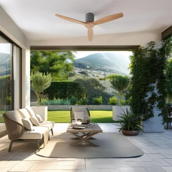 ENERGYSILENCE AERO 5500 AQUA IRONLIGHTWOODCONNECTED 08522 - Ανεμιστήρας Οροφής 40 W DC | 52 cm Wi-Fi