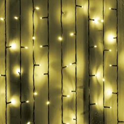 Κουρτίνα 240 Λαμπάκια LED Επεκτανόμενα Σταθερά Θερμό Λευκό 2mx1m IP65 ACA