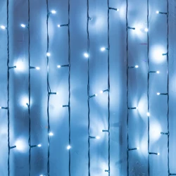 Κουρτίνα 240 Λαμπάκια LED Επεκτανόμενα Σταθερά Ψυχρό Λευκό 2mx1m IP65 ACA