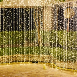 Κουρτίνα 480 Λαμπάκια LED Θερμό Λευκό 3mx3m IP44 ACA