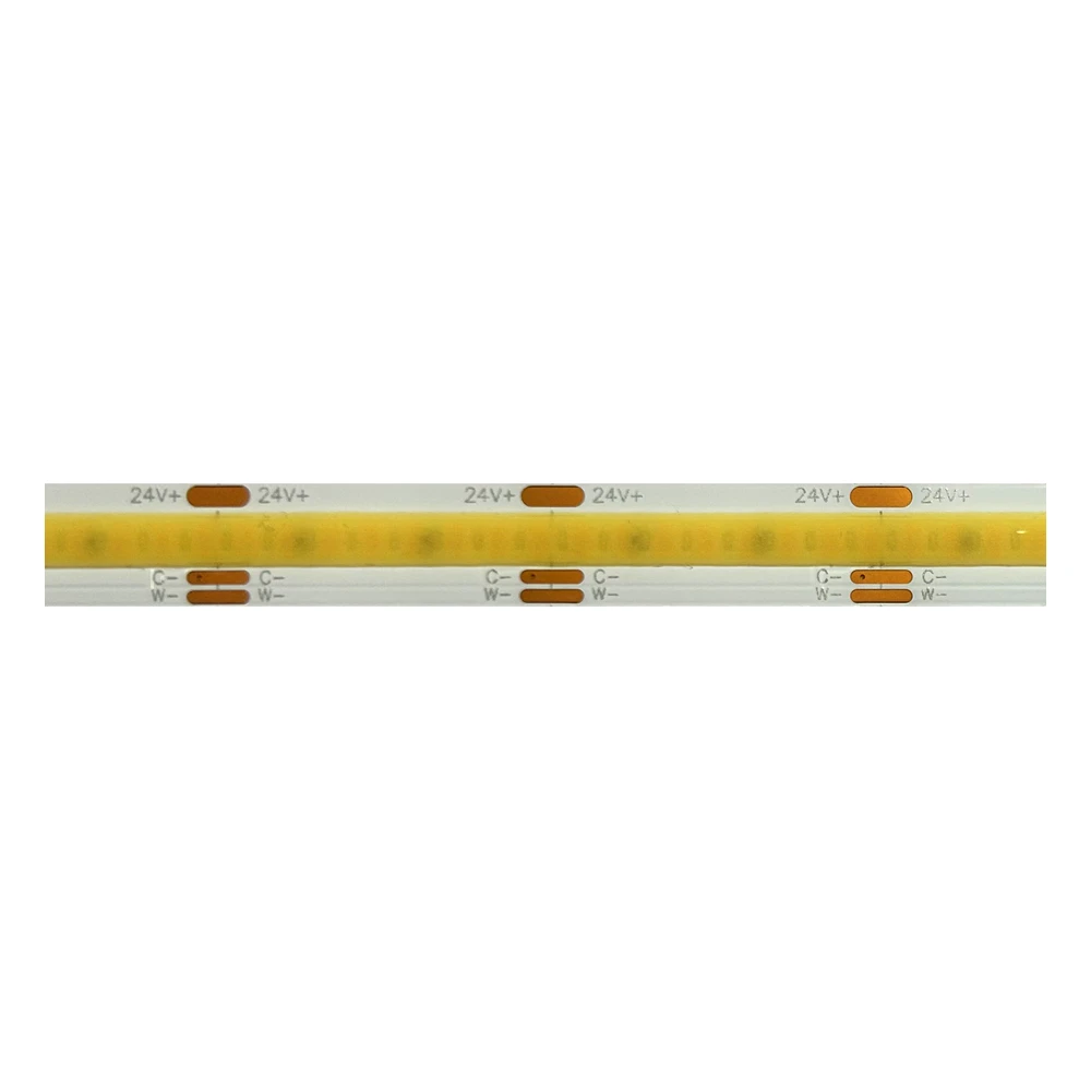 LED COB STRIP 24V DC 7W/M CCT 630LM/M IP20 10mm Ra90 608LEDS/M 5M REEL 3YRS ACA