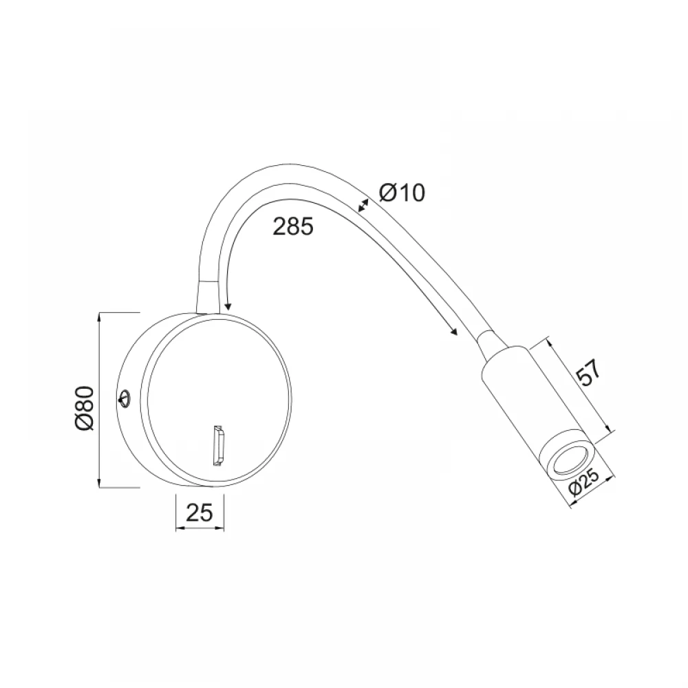 LED Απλίκα Σποτ Μεταλλική Σε Λευκό Χρώμα 3W 190lm ALIS - ACA DECOR