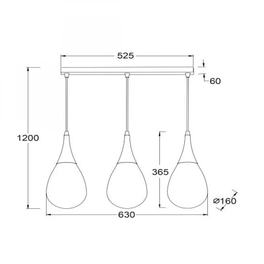 Μεταλλικό Κρεμαστό Φωτιστικό Χάλκινο Με Γυαλί Κεχριμπάρι Σε Σχήμα Σταγόνας 3xE14 ATENA - ACA DECOR