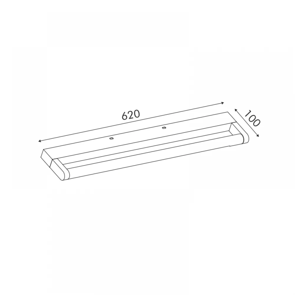 ΕΠΙΤΟΙΧΟ Φ/Σ LED 12W 780LM 4000K ΧΡΩΜΙΟ ΑΛΟΥΜΙΝΙΟ 620Χ100Χ25ΜΜ BATI ACA
