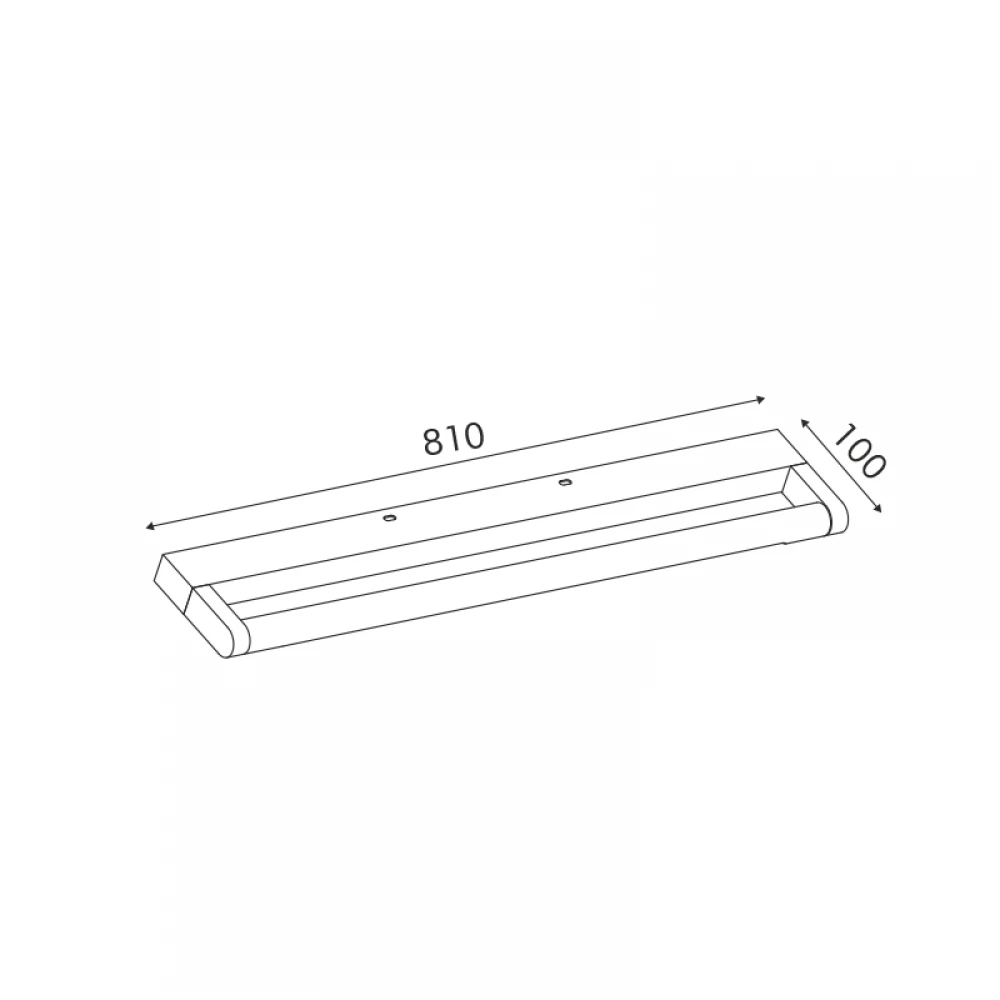 ΕΠΙΤΟΙΧΟ Φ/Σ LED 15W 975LM 4000K ΜΑΥΡΟ ΑΛΟΥΜΙΝΙΟ 810Χ100Χ25ΜΜ BATI ACA