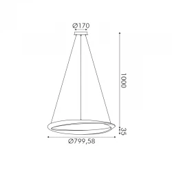 ΚΡΕΜΑΣΤΟ Φ/Σ LED 42W 3300LM CCT IP20 ΛΕΥΚΟ ΜΕΤΑΛΛΙΚΟ + ΑΚΡΥΛΙΚΟ ACA