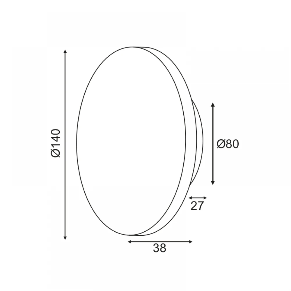 LED Ξύλινο Επίτοιχο Φωτιστικό Με TERRAZZO Σε Διάφορα Μεγέθη ECLIPSE - Aca Decor
