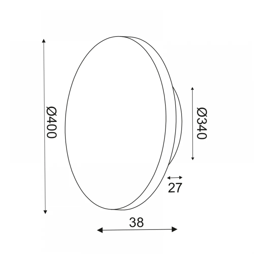 LED Ξύλινο Επίτοιχο Φωτιστικό Με TERRAZZO Σε Διάφορα Μεγέθη ECLIPSE - Aca Decor