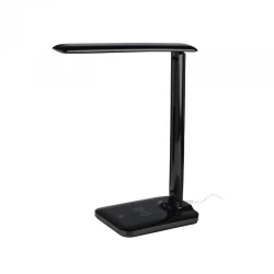 LED Φωτιστικό Γραφείου Μαύρο 5W 3000K-4000K-6500K DIMMABLE Και Wireless Φόρτιση Smartphone - FUTUR - ACA DECOR