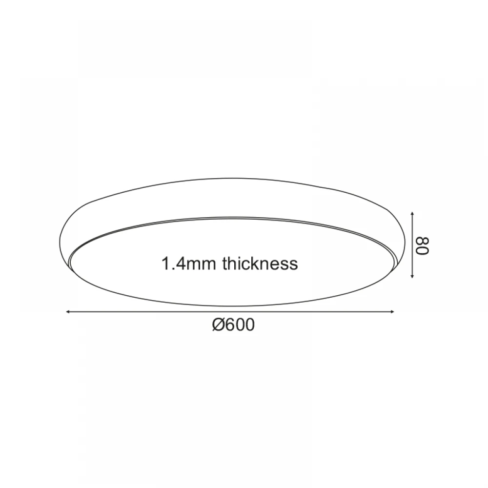 LED Πλαφονιέρα Μεταλλική Σε Μαύρο Χρώμα Ø60cm 54W Osram Chip KALLISTA - ACA Decor