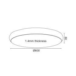LED Πλαφονιέρα Μεταλλική Σε Λευκό Χρώμα Ø60cm 54W Osram Chip KALLISTA - ACA Decor