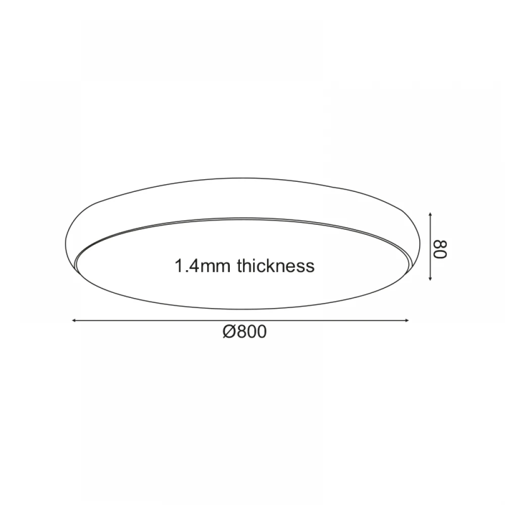 LED Πλαφονιέρα Μεταλλική Σε Λευκό Χρώμα Ø80cm 70W Osram Chip KALLISTA - ACA Decor