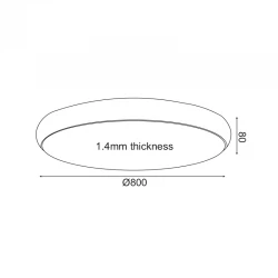LED Πλαφονιέρα Μεταλλική Σε Λευκό Χρώμα Ø80cm 70W Osram Chip KALLISTA - ACA Decor
