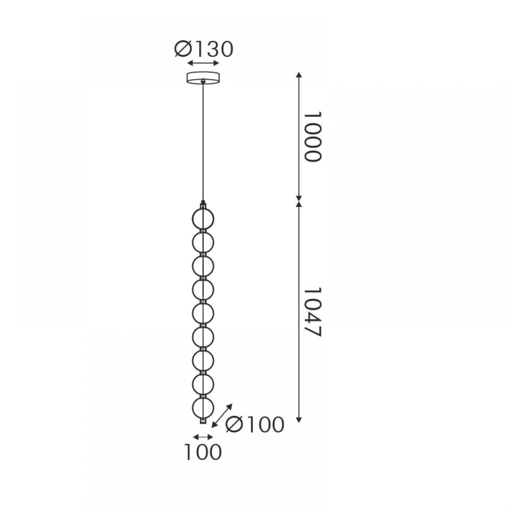 ΚΡΕΜΑΣΤΟ Φ/Σ  LED 14W 1050LM 3000K IP20 ΧΡΥΣΟ ΑΛΟΥΜΙΝΙΟ + ΑΚΡΥΛΙΚΟ ACA
