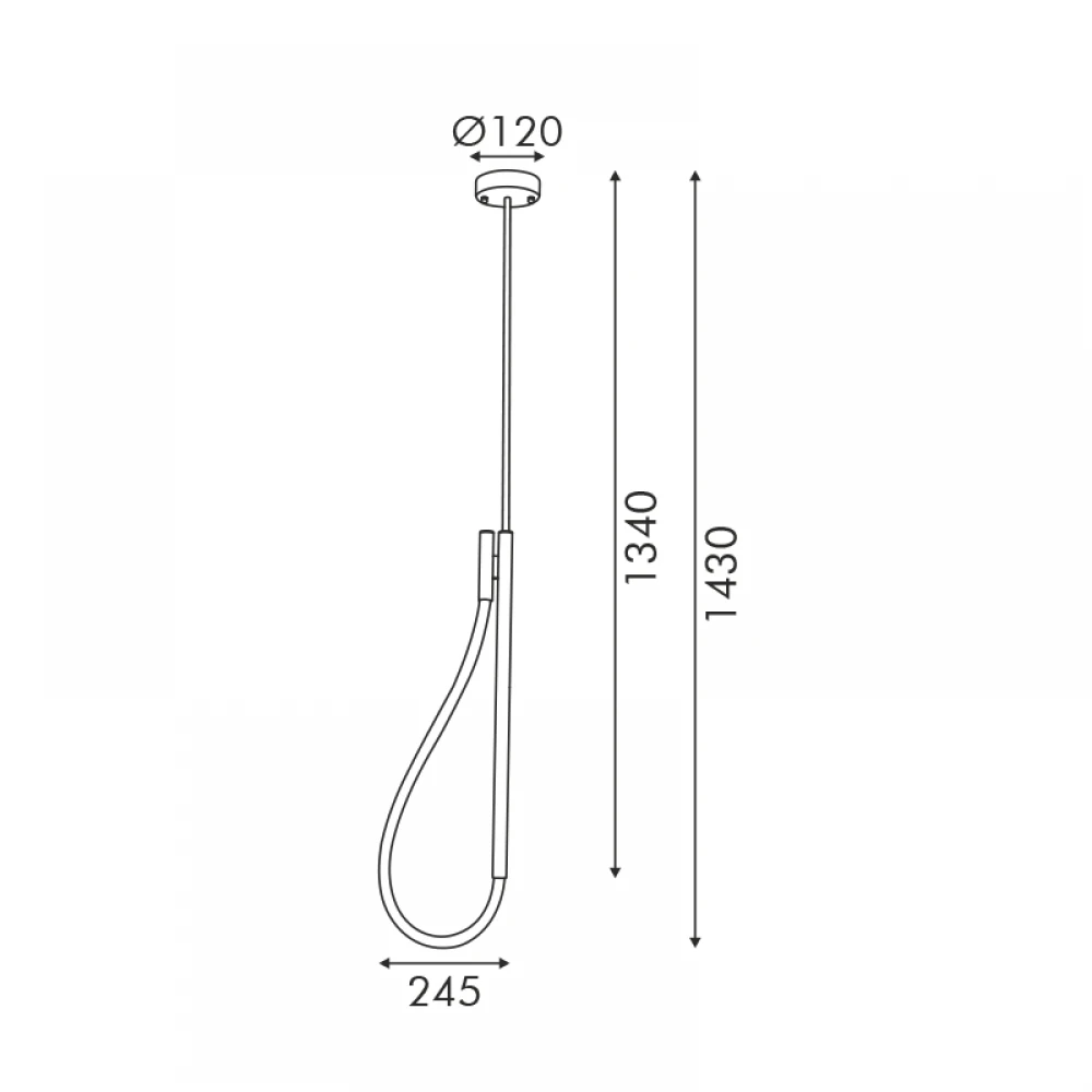 ΚΡΕΜΑΣΤΟ Φ/Σ LED 12W 3000K 536LM MALPO ΜΕΤΑΛΛΙΚΟ + ΣΙΛΙΚΟΝΗ IP20 L18.5*H150 ACA