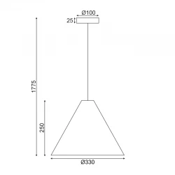Κρεμαστό Φωτιστικό Από Ξύλο Καρυδιά Ø33cm 1x E27 NAIROBI - ACA Decor