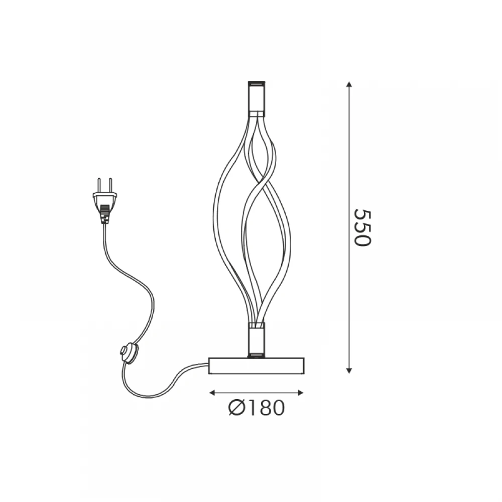 ΕΠΙΤΡΑΠΕΖΙΟ Φ/Σ  LED 30W 2400LM CCT IP20 ΜΑΥΡΟ ΑΛΟΥΜΙΝΙΟ + ΑΚΡΥΛΙΚΟ ACA